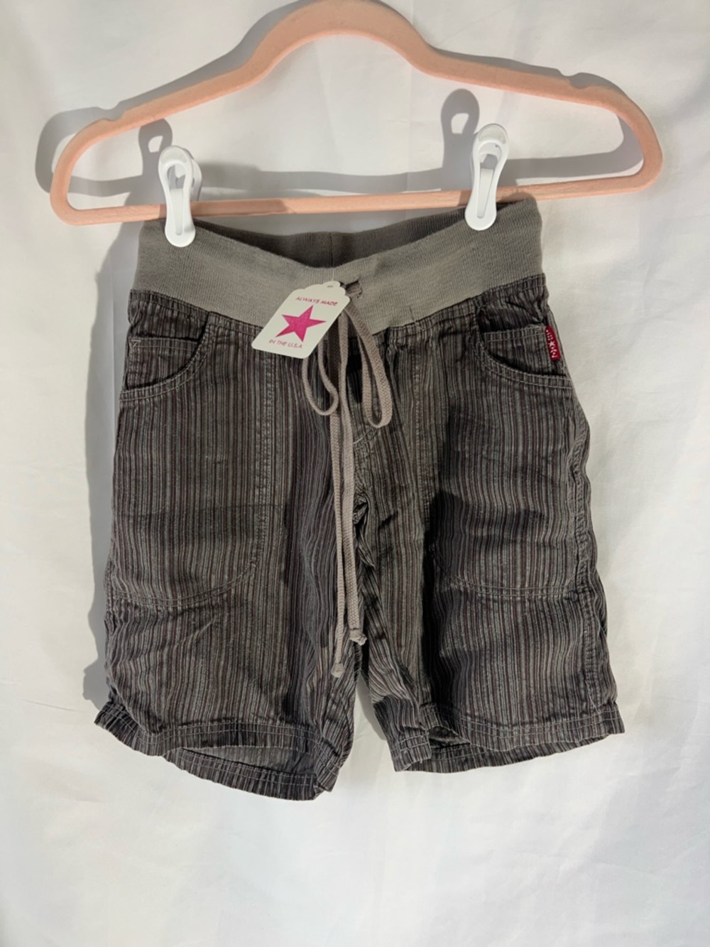 NWT Girls HARD TAIL Striped Drawstring Bermuda Shorts